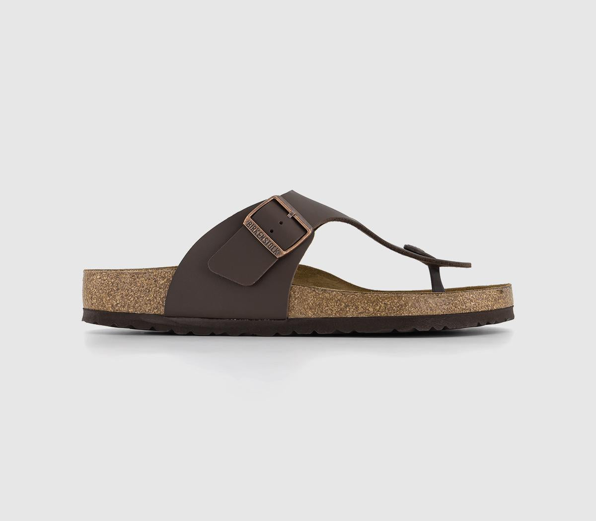 Mens Birkenstock Ramses Thong Sandal BF Dark Brown