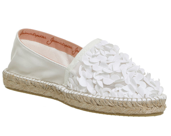 Womens Gaimo for OFFICE Alp Espadrilles Cream Floral Leather