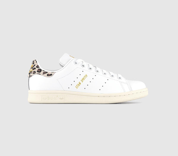 adidas Stan Smith White Leopard Print Trainers