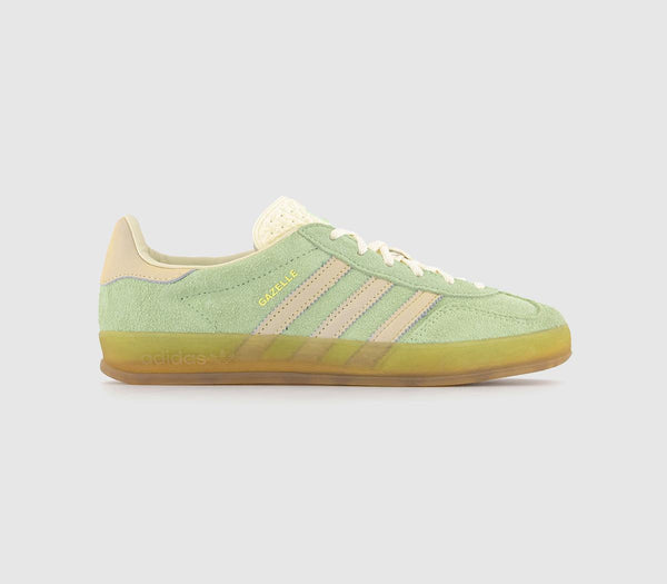 adidas Gazelle Indoor Trainers Semi Green Spark Almost Yellow Cream White