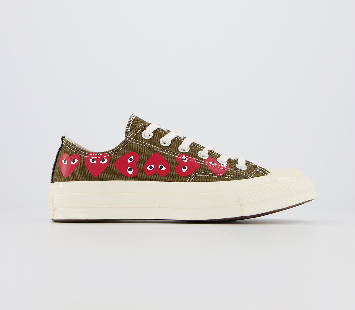 Mens Comme Des Garcons Ct Lo 70s X Play Cdg Trainers Khaki Trainers