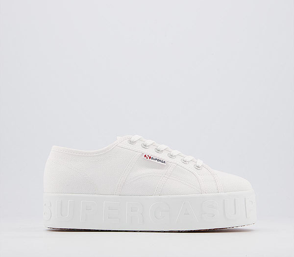 Womens Superga 2790 (L) Trainers White 3D Lettering