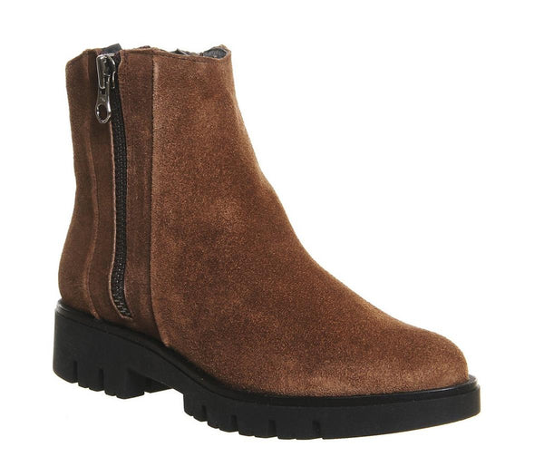 Womens Office Rosa Ankle Boot Cognac Suede