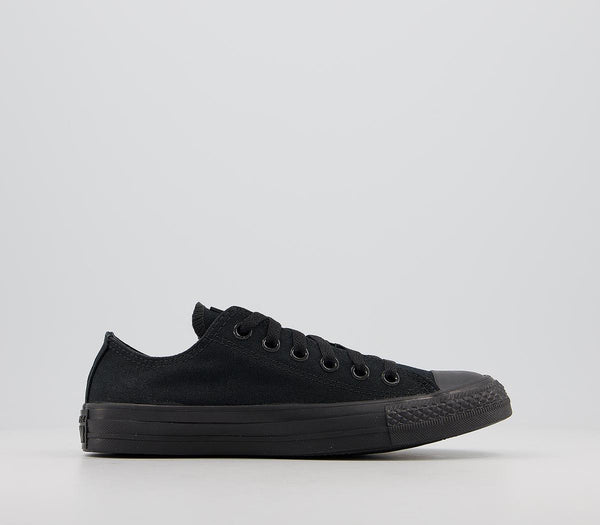 Mens Converse All Star Low Black Mono Trainers