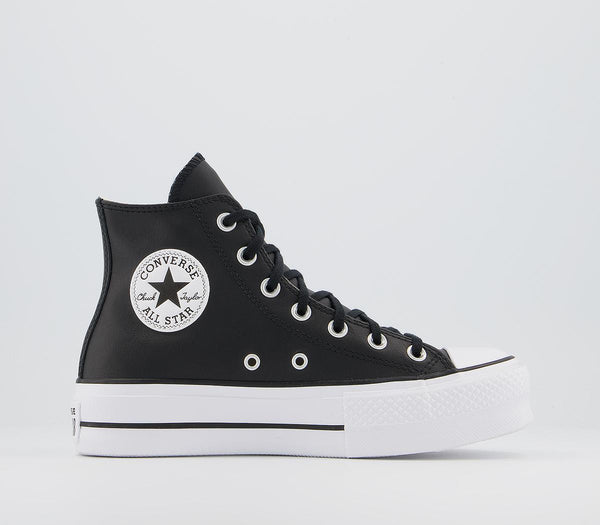 Converse All Star Lift Hi Black White White Leather