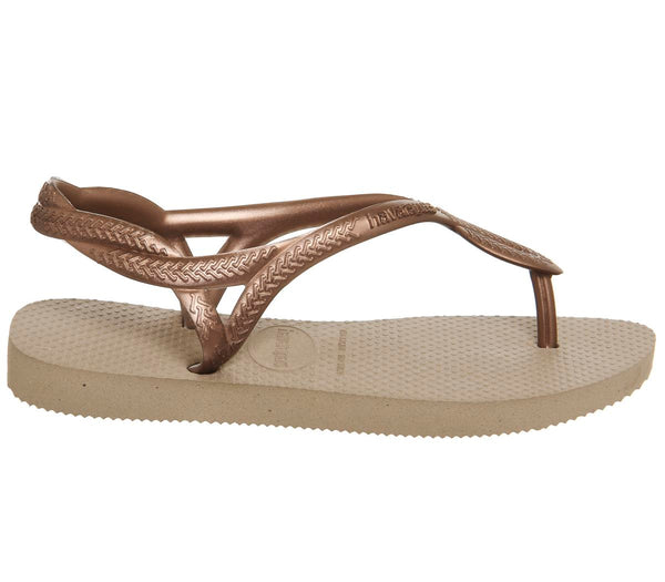 Kids Havaianas Luna Sandals Rose Gold