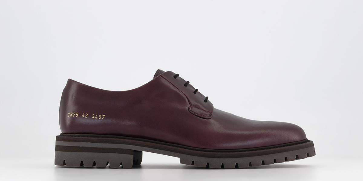 Common projects leather fashion derby shoes