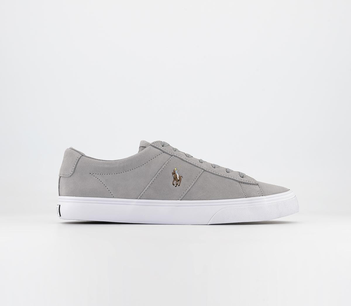 Grey ralph sale lauren trainers