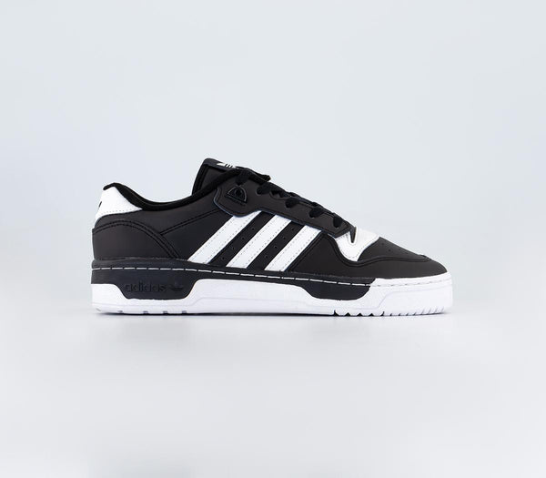 Mens adidas Rivalry Low Black White Trainers