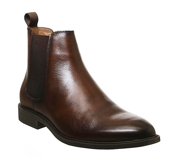 Mens Office Bruno Chelsea Boot Brown Leather
