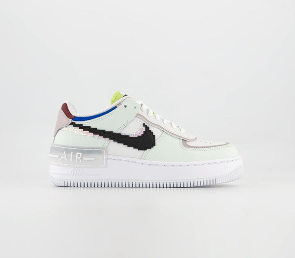 Nike Air Force 1 Shadow Barely Green Black White Platinum Violet Trainers