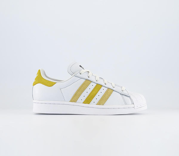 adidas Superstar Crystal White Impact Yellow Almost Yellow Trainers