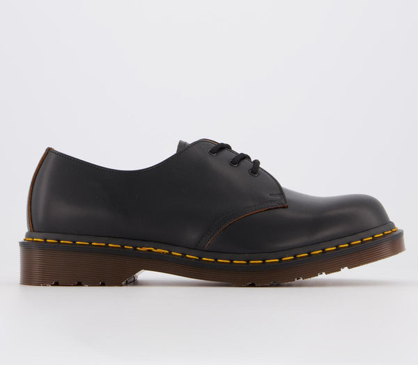 Mens Dr. Martens Mie Vintage 3 Eye Shoe Black Quillon - OFFCUTS SHOES by OFFICE