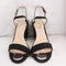 Womens Office Hollie Black Heel Sandal Black With Gold Hardware