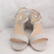 Womens Office Hollie Block Heel Sandal Grey With Silver Hardware