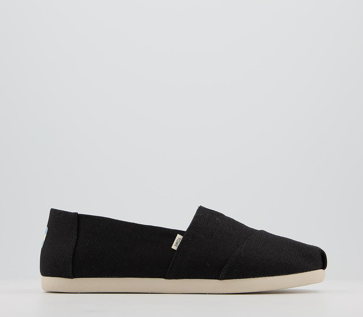 Mens Toms Classic Alpargata Black Heritage Canvas