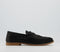 Mens Office Chiswick Woven Saddle Slip On Loafers Black Nubuck