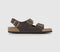 Mens Birkenstock Milano Sandals Brown Waxy Leather