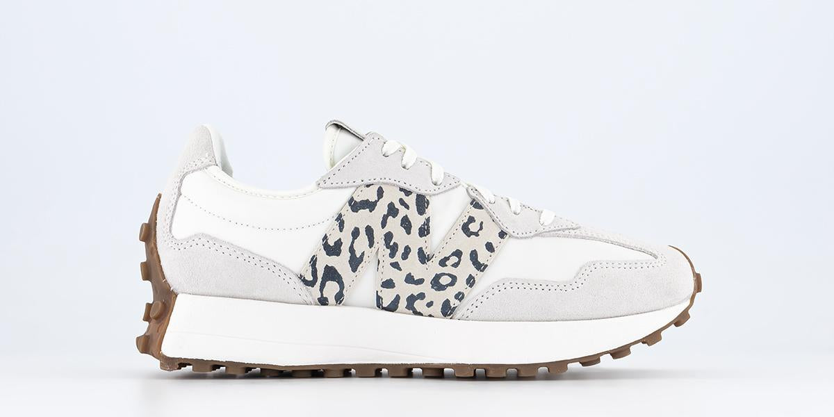 New Balance 327 Sea Salt Grey Leopard Trainers – OFFCUTS SHOES by