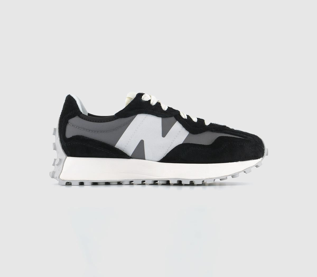 New Balance 327 Grey Matter Black White Trainers