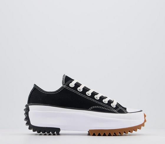 Converse Runstar Hike Ox Platform Trainers Black White Gum