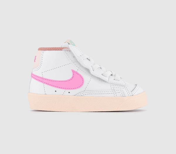Kids Nike Blazer Mid '77 Infant Trainers White Pink Spell Guava Ice Jade Ice