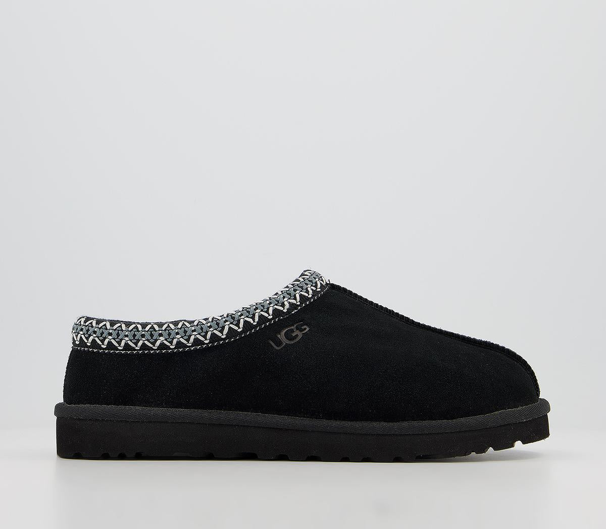 Mens UGG Tasman Slippers Black OFFCUTS SHOES by OFFICE