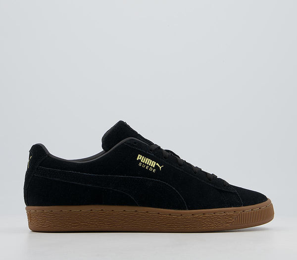 Puma suede classic black and clearance gold