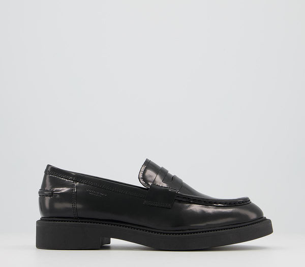 Womens Vagabond Shoemakers Alex W Loafer Black Polished