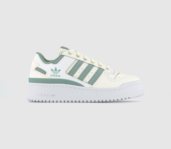 adidas Forum Bold Off White Silver Green White Trainers