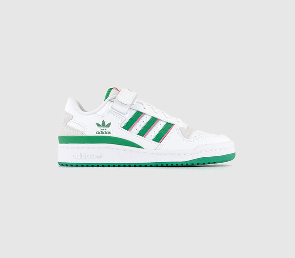 adidas Forum 84 Low White Greenlucid Pink Trainers