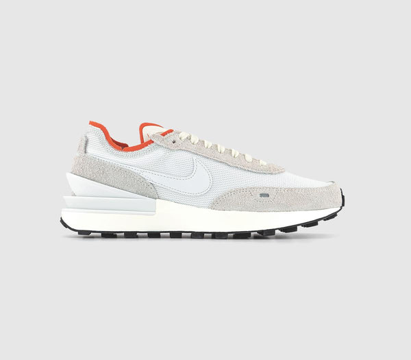 Nike Waffle One White Summit White Picante Red Sail Trainers