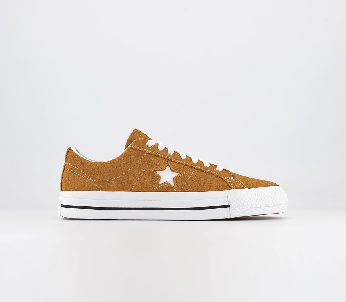Womens Converse One Star Pro Golden Sundial White Black OFFCUTS SHOES