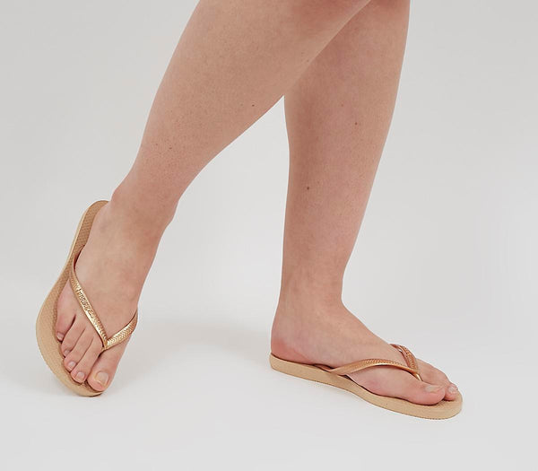 Womens Havaianas Slim Golden