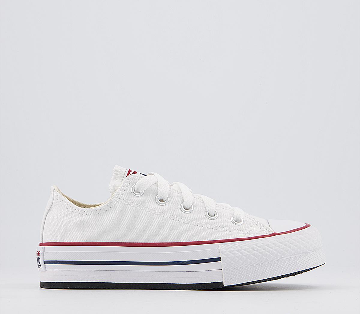 Kids Converse All Star Eva Lift Low Youth White Garnet Midnight Navy