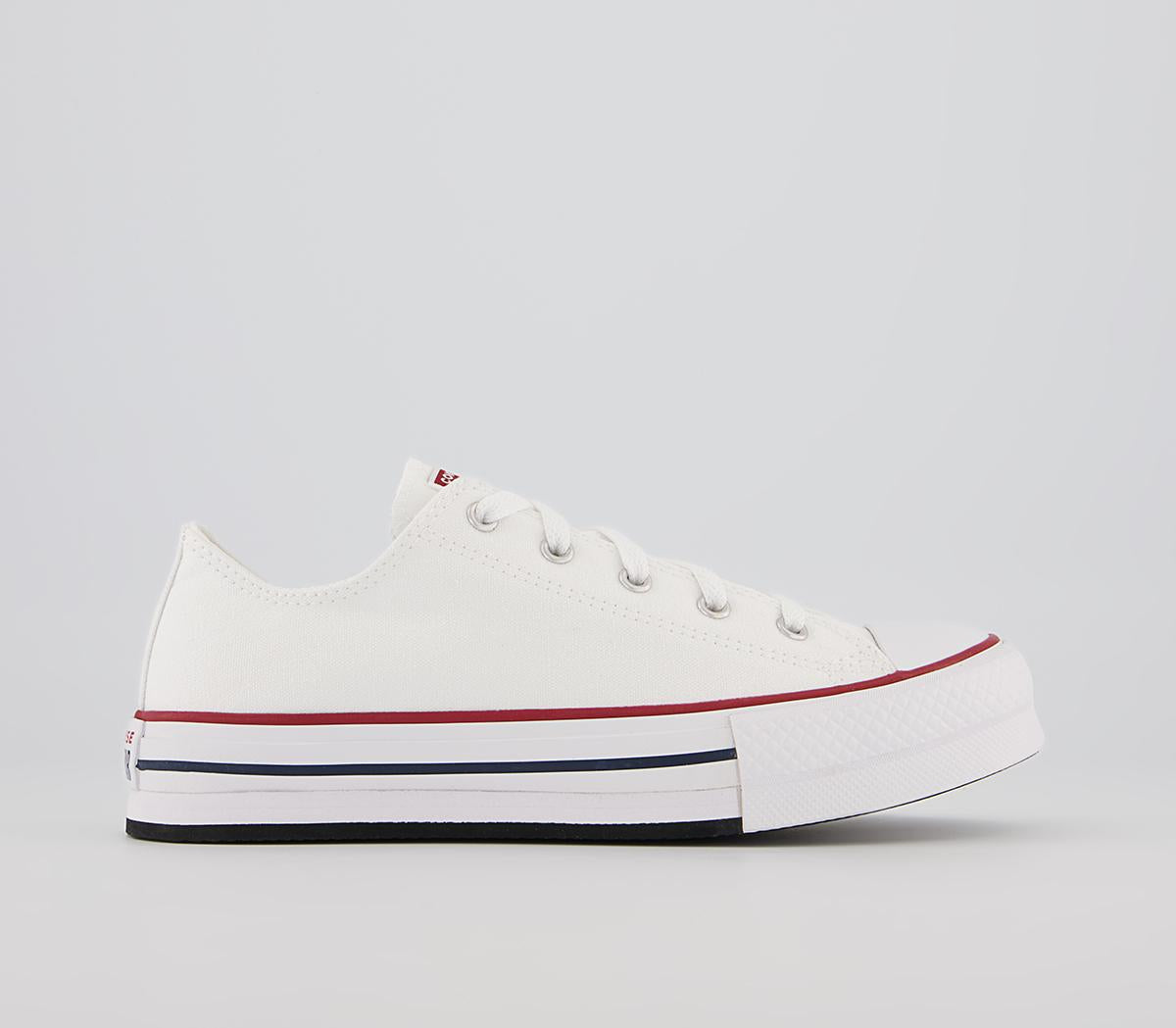 Kids Converse All Star Eva Lift Low Junior White Garnet Navy