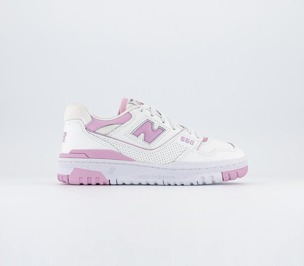 New Balance Bb550 White Pink White Trainers