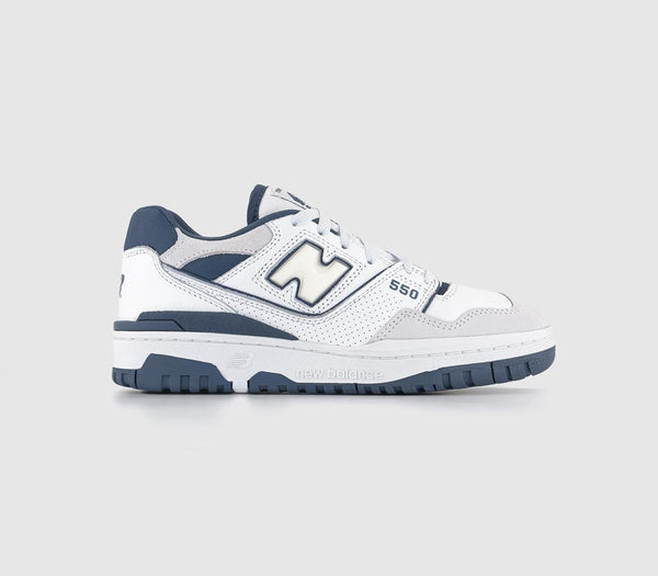 New Balance BB550 White Navy OffWhite Trainers