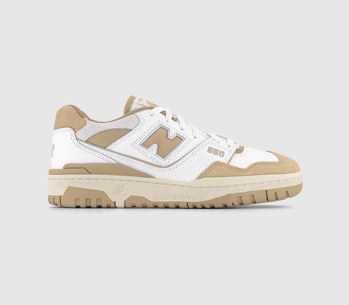 Womens New Balance BB550 White Sand Offwhite Trainers