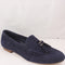 Womens Office Flick Retro Tassle Loafers Navy Suede