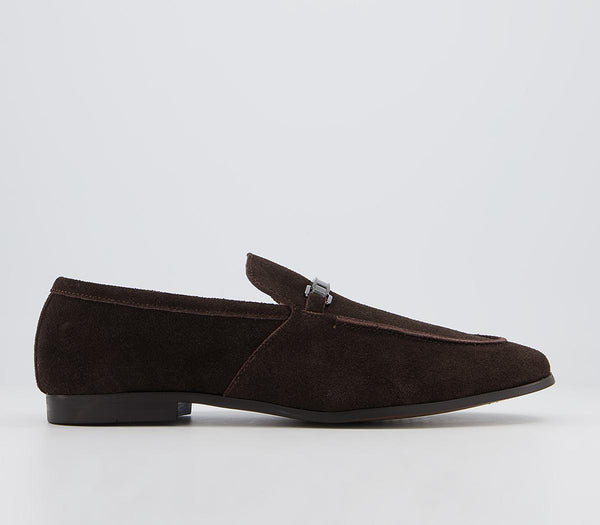 Mens Office Madley Loafers Brown Suede