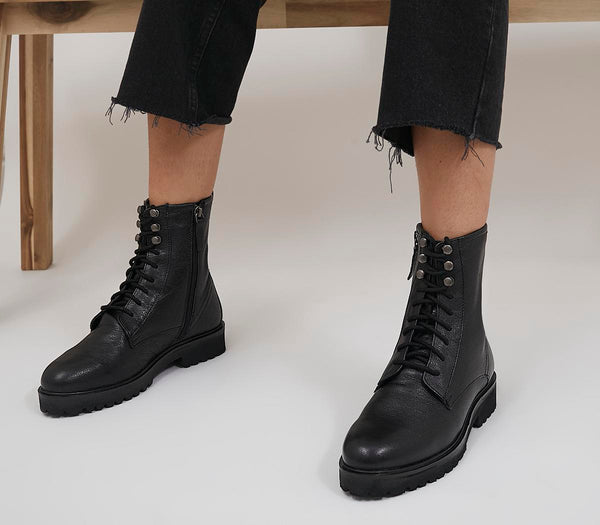 Lace up clearance boots office