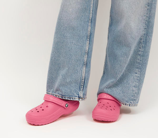 Womens Crocs Classic Lined Crocs Hyper Pink Uk Size 5