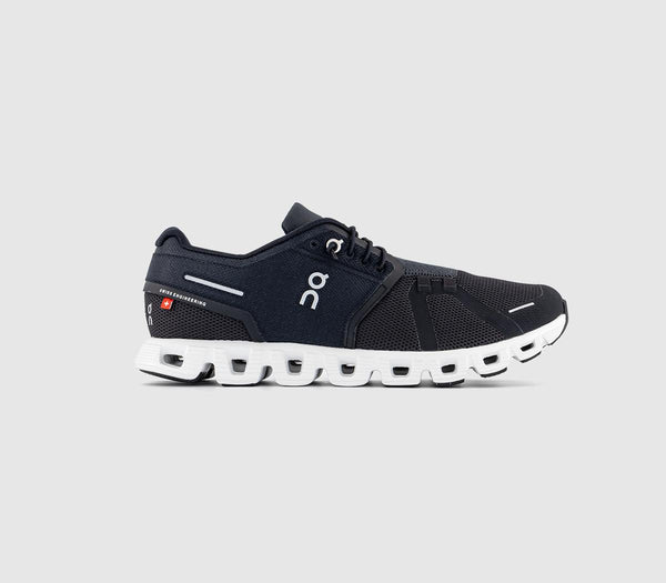 On Running Cloud 5 Trainers Black White