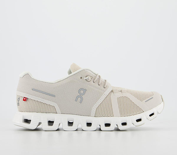 Womens On Running Cloud 5 Pearl White F Trainers