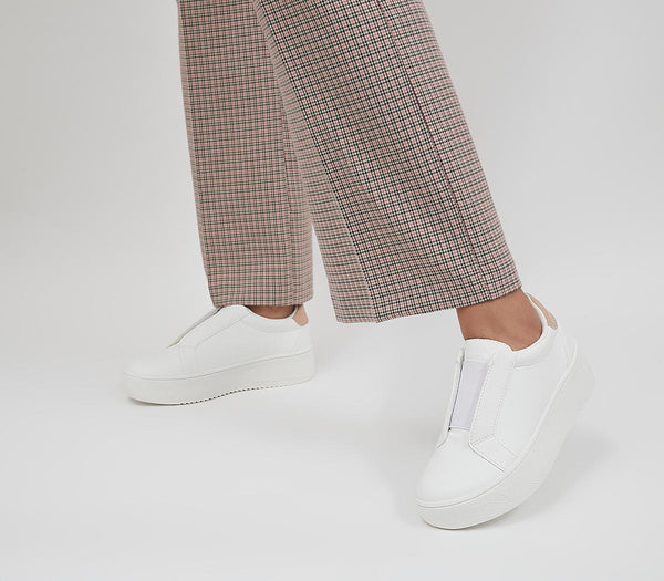 Office Fast Mover Flatform Slip Ons White Nude Mix