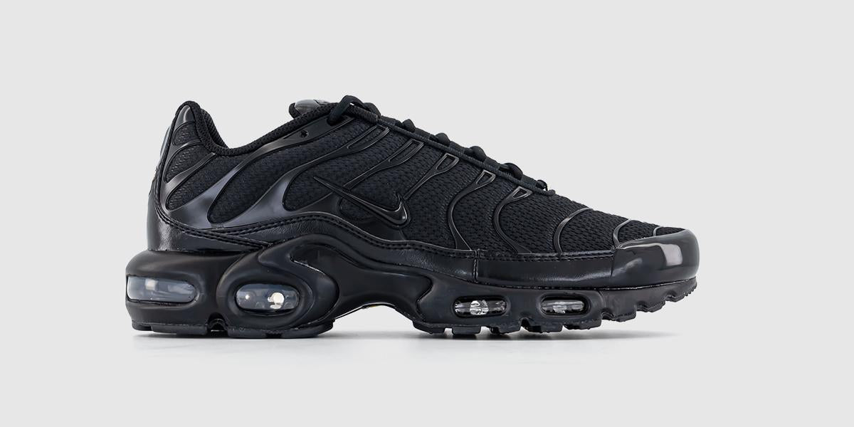 Mens Nike Air Max Plus Trainers Black Black Black OFFCUTS SHOES by OFFICE