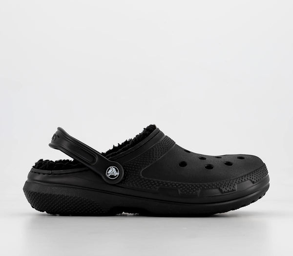 Mens Crocs Classic Lined Clogs Black