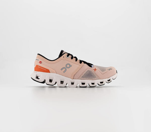On Running Cloud X3 Trainers Rose Sand F