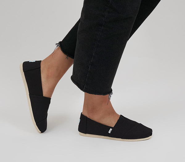 Womens Toms Alpargata Slip Ons Black